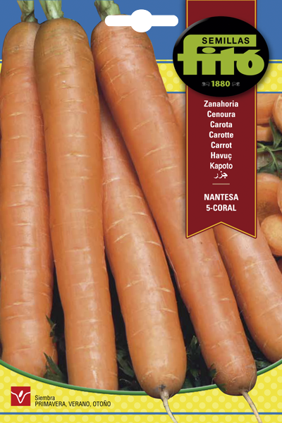 Semilla Zanahora Nantesa 5- Coral