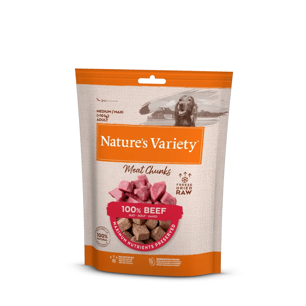 Nature's Variety Chunks Bocados de Carne de Ternera Liofilizados 50gr