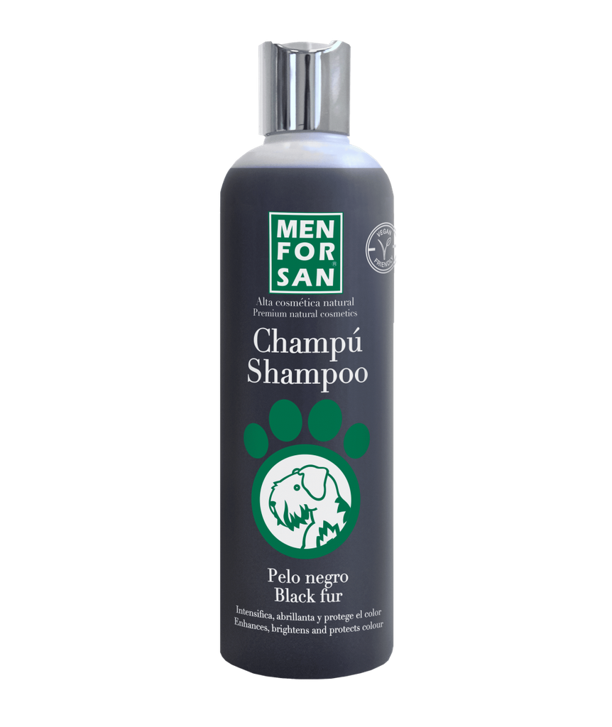 Champú para perros de pelo negro