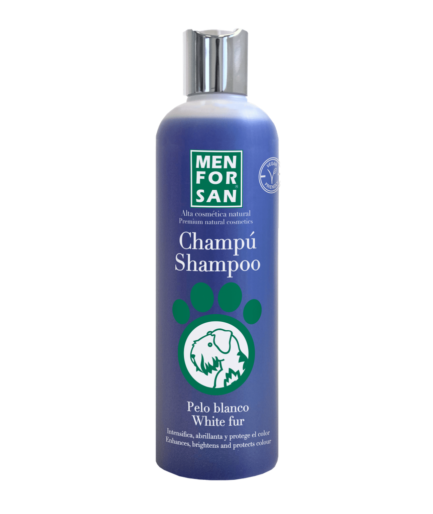 Champú para perros de pelo blanco