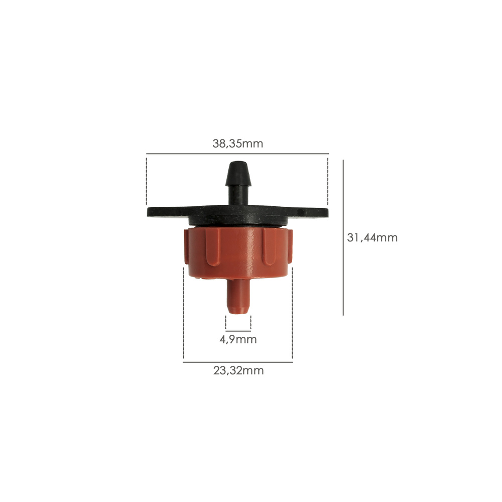 Gotero Autocompensante 4 Litros / Hora Desmontable Para Riego Por Goteo Unidad