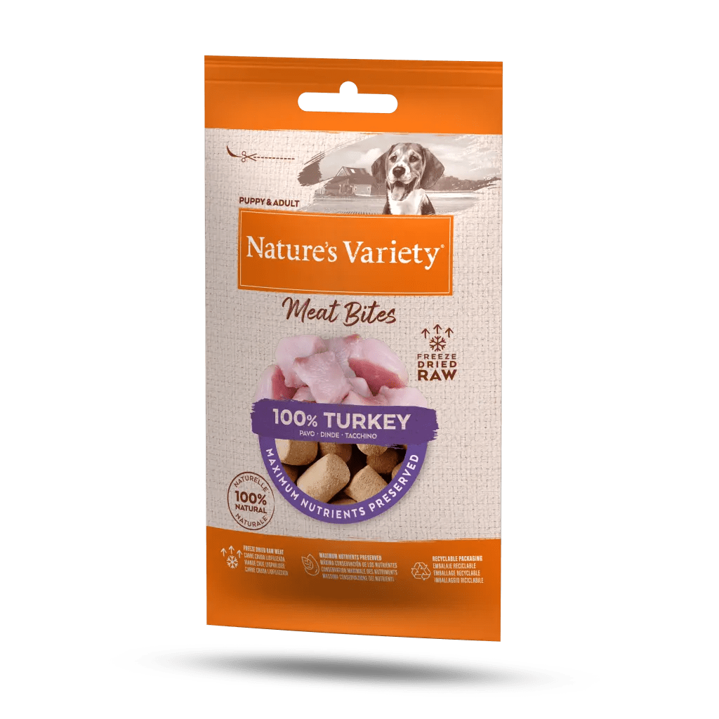 Nature's Variety Snack Natural Meat Bites Pavo