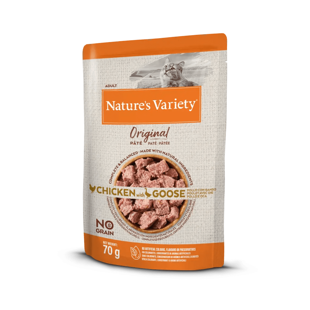 Sobre Humedo Nature's Variety Gato No Grain Adult Pollo con Ganso