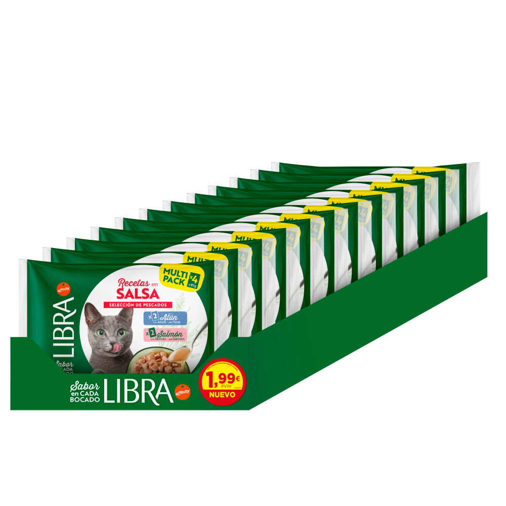 Sobre Libra Húmedo Salmon y atun 4x85 gr Gelatina