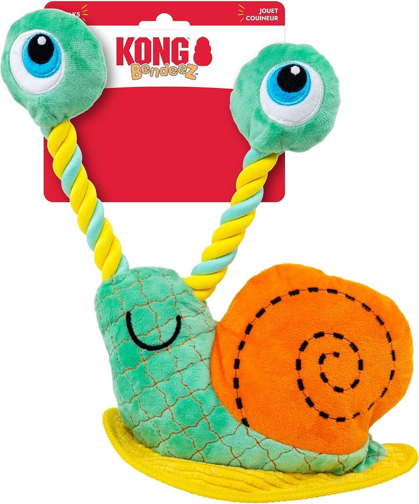 KONG Bendeez Caracol L - Peluche con Cuerda para Perro