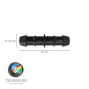 Enlace Simple Para Tuberias Goteo Ø 16 mm. Unidad